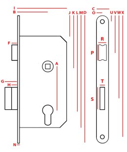 ZAMEK WPUSZCZANY JANIA 60/50 WC