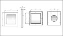 KRATKA WENTYLACYJNA IMPERIO Z ŻALUZJĄ MECHANICZNĄ 125MM