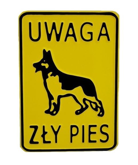 TABLICA 15*20CM UWAGA ZŁY PIES