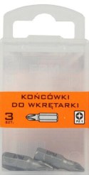 GROT, BIT, KOŃCÓWKA DO WKRĘTARKI 25MM 3SZT. PZ1