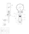 HAK DO HUŚTAWKI Z OBEJMĄ I KARABIŃCZYKIEM 2*120MM