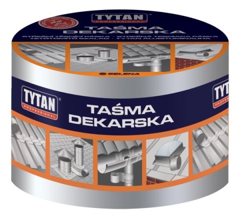 TAŚMA USZCZELNIAJĄCA DEKARSKA 15CM*10MB SREBRNA/ALUMINIOWA