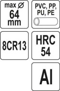 OBCINAK DO RUR PCV 64MM V-CUT