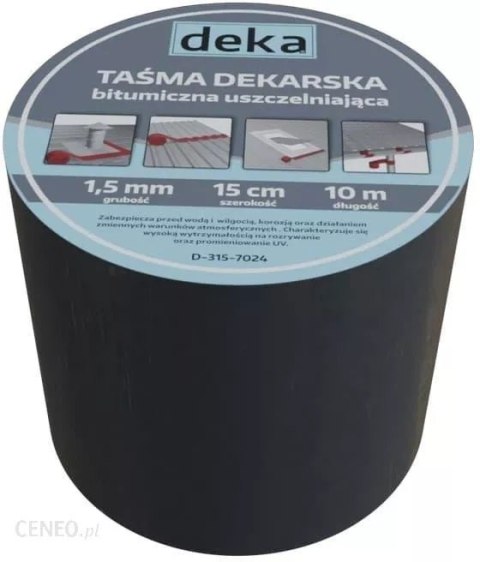 TAŚMA USZCZELNIAJĄCA DEKARSKA ALUBUTYL 15CM*10MB CZARNY