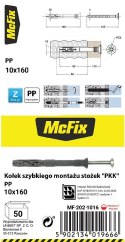 KOŁEK SZYBKI MONTAŻ STOŻEK PP 10*160MM