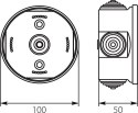 PUSZKA HERMETYCZNA NATYNKOWA 100MM IP44 SZARA PO-100