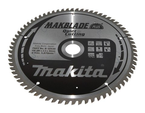 TARCZA TNĄCA MAKBLADE 260*30MM 70Z