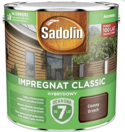 SADOLIN IMPREGNAT CLASSIC HYBRYDOWY 7 LAT ORZECH CIEMNY 4.5L