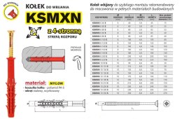 KOŁEK SZYBKI MONTAŻ KSMXN 8*60MM