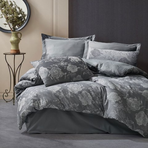 Pościel bawełniana FLORY GREY/220x200 COTTONLOVE JACQUARD Darymex