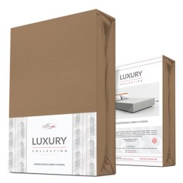 Prześcieradło jersey elastan z gumką 54 BRAUN/BRĄZ/220x200x30 Darymex