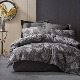 Pościel bawełniana FLORY DARK GREY/220x200 COTTONLOVE JACQUARD