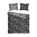 Pościel bawełniana FLORY DARK GREY/220x200 COTTONLOVE JACQUARD