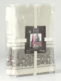 Ręcznik bawełniany frotte MERVAN/3735/cream 50x90+70x140 kpl. Karna Home