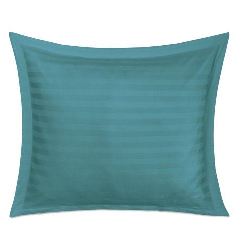 Poszewka satyna bambusowo-bawełniana STRIPE SEA TURQUOISE/70x80 z listwą Darymex