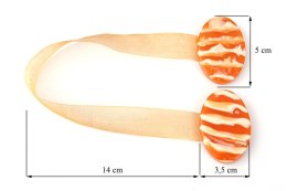 UPINACZ DEKORACYJNY Z MAGNESEM POMARAŃCZOWY